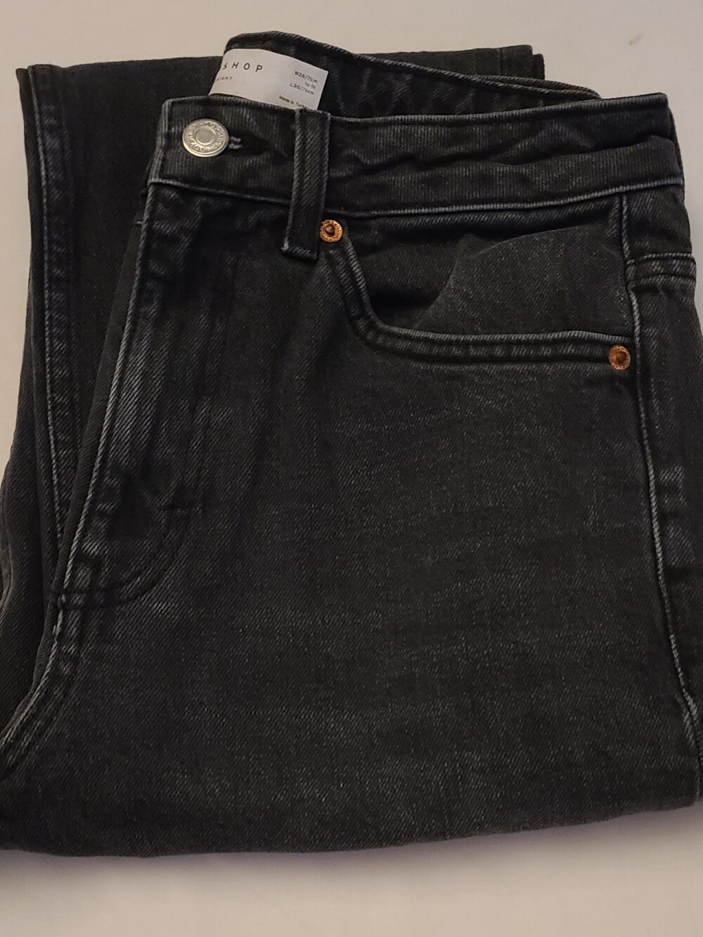 TOPSHOP Women's Black Denim Jeans